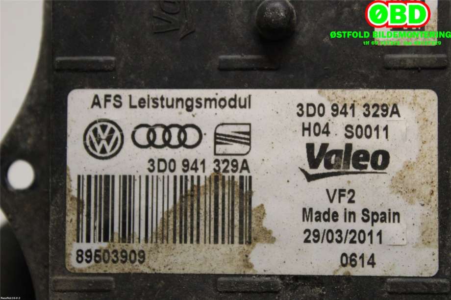 Styreenhet xenon/ballast til VW Passat 2011-2015 (B7) (B7) (VOLKSWAGEN|3D0 941 329 A|3D0 941 329 D|3D0941329A)