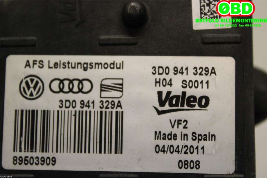 Styreenhet xenon/ballast til VW Passat 2011-2015 (B7) (B7) (VOLKSWAGEN|3D0 941 329 A|3D0 941 329 D|3D0941329A)