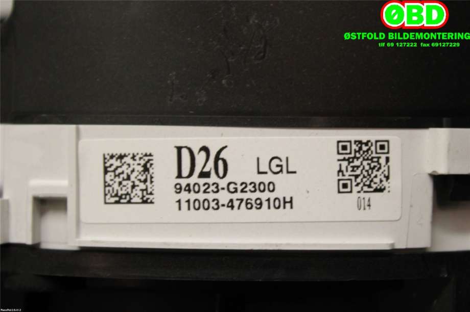 Instrumentpanel til Hyundai Ioniq Electric 2016-2019 (Fase 1) (HYUNDAI|94023G 2300||94023G2300)