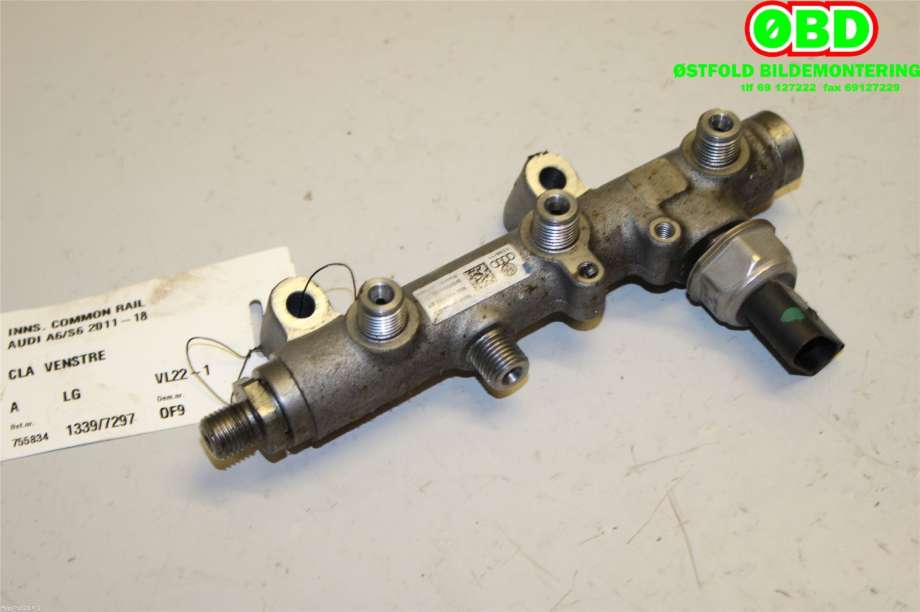 Dyseskinne (fuelrail) til Audi A6 2011-2014 (Type IV, Fase 1) (C7) (C7) (059 130 089 BT||059130089BT)