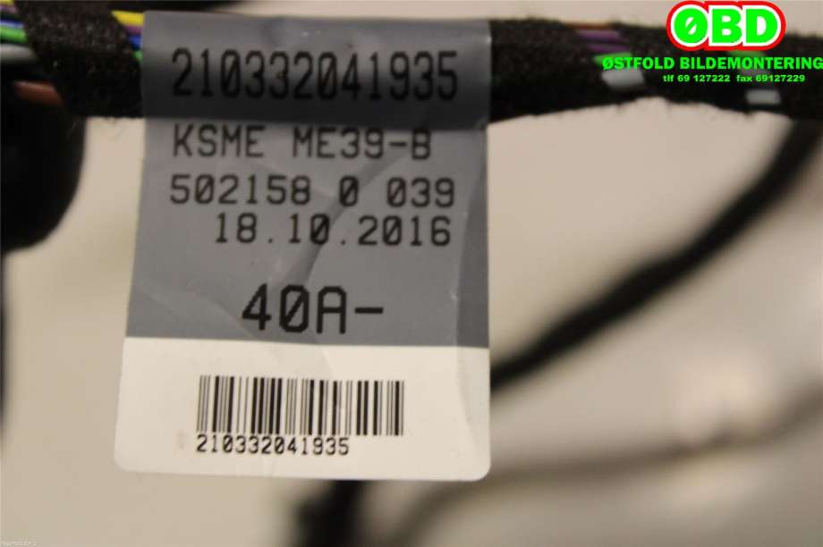Ledningsnett til Audi A3 2012-2016 (Type III, Fase 1)  (|8V4971030A)