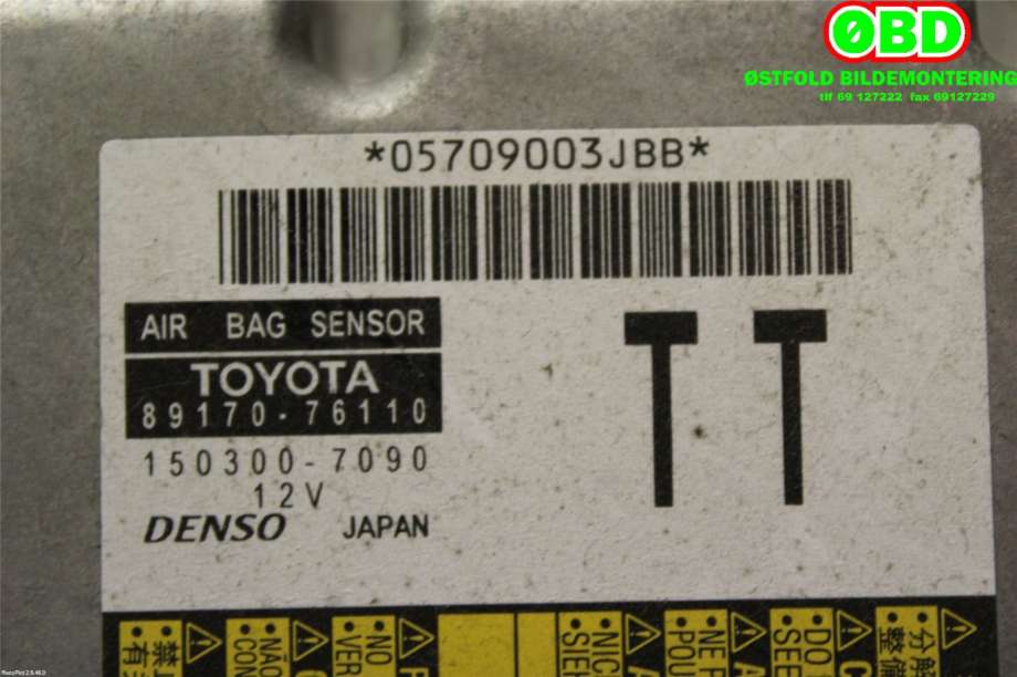 Airbag elektronikk til Lexus CT 2010-2020  (8917076110|)