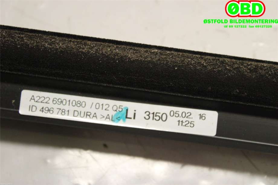 Diverse deler til Mercedes S-Klasse 2013-2020 (W222) (W222) (MERCEDES|A 222 690 10 80|A 222 690 45 06|2226901080)