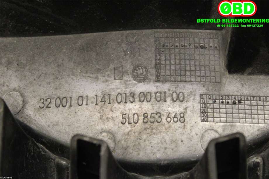 Grill til Škoda Yeti 2009-2013 (Fase 1)  (5L0853668|)