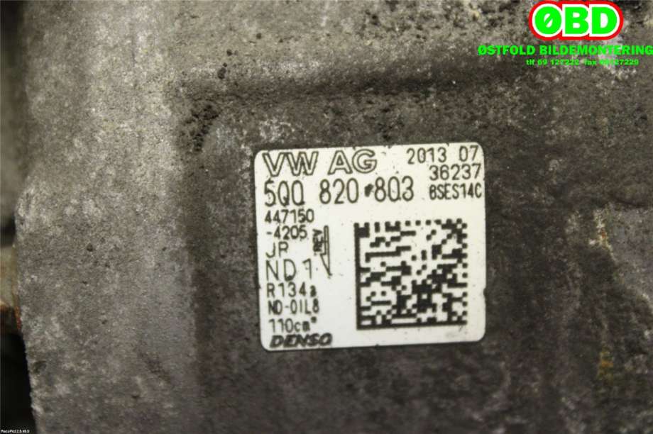 Aircondition kompressor til VW Golf VII 2012-2017 (Fase 1)  (VOLKSWAGEN|5Q0 820 803 F|5Q0 820 803 K|5Q0820803)