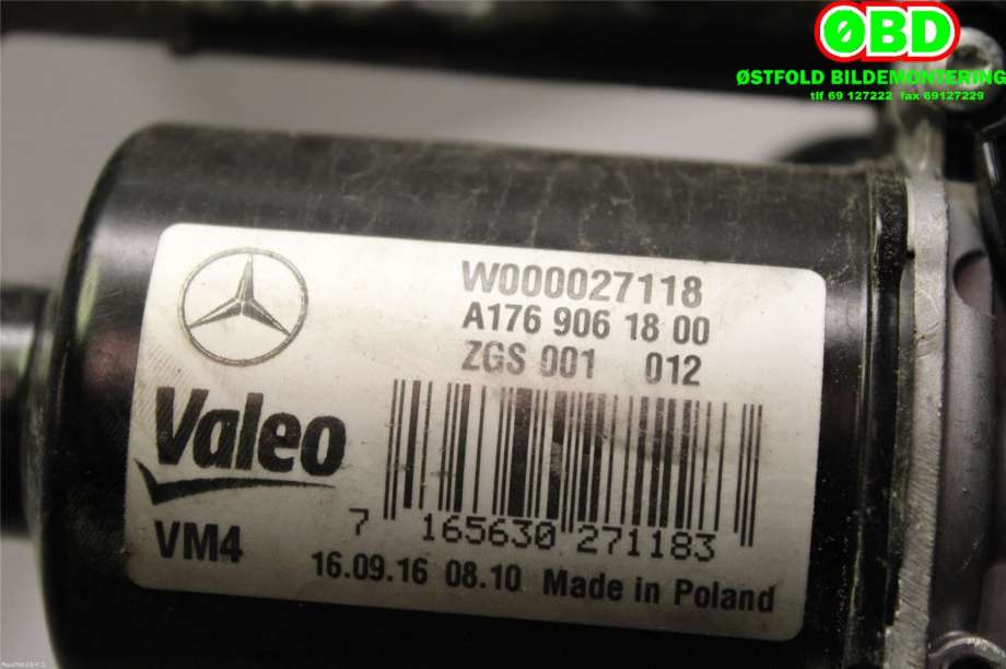 Viskermotor frontrute til Mercedes GLA 2014-2020 (X156) (X156) (MERCEDES|A 176 820 00 40||1769061800)