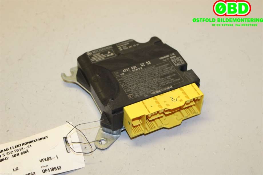 Airbag elektronikk til Mercedes S-Klasse 2013-2020 (W222) (W222) (MERCEDES|A 222 900 02 03||2229000203)