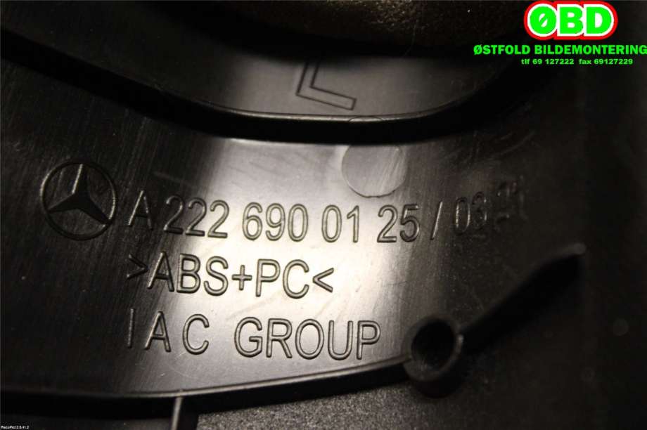 Innredning diverse til Mercedes S-Klasse 2013-2020 (W222) (W222) (MERCEDES|A 222 690 01 25||2226900125)