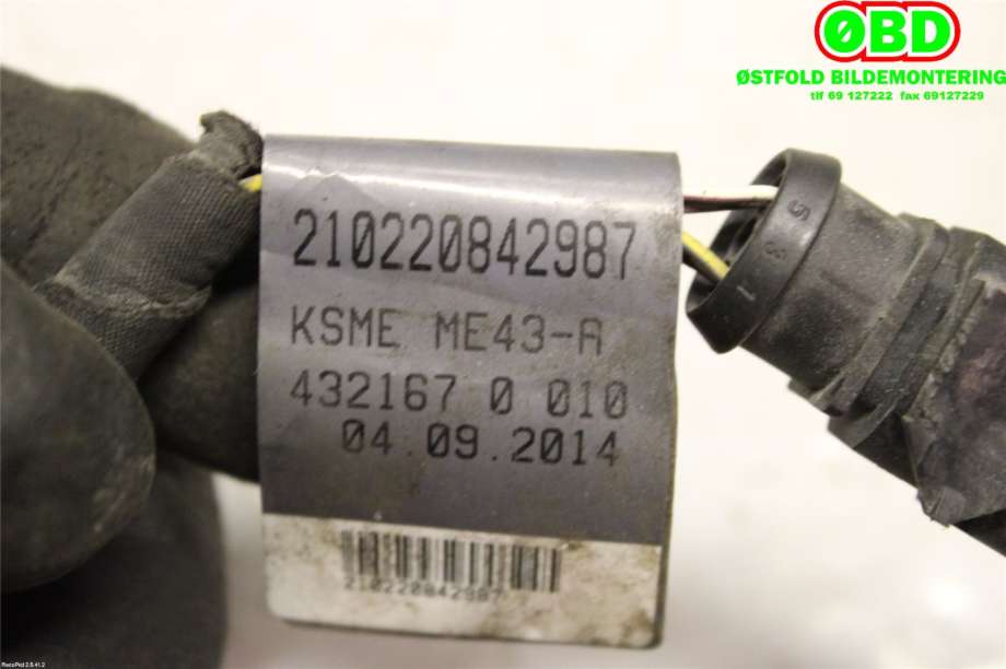 Ledningsnett til Audi A3 2012-2016 (Type III, Fase 1)  (AUDI|8V0971085M|)