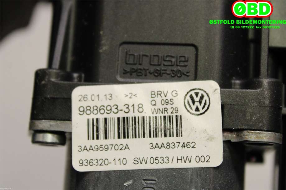 Ruteheis høyre foran til VW Passat 2011-2015 (B7) (B7) (VOLKSWAGEN|3AA 959 702 A||3AA959702A)