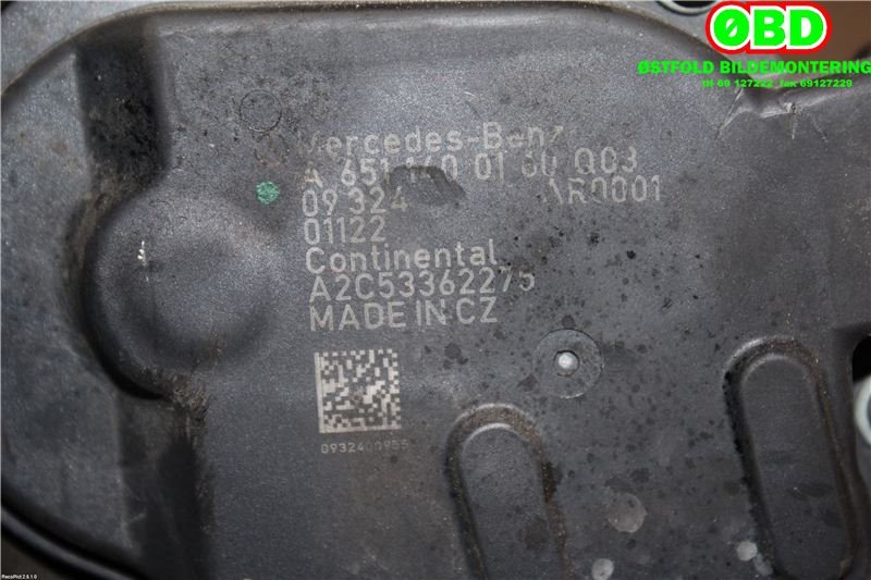 EGR-ventil til Mercedes E-Klasse 2009-2013 (Fase 1) (W212) (W212) (MERCEDES|A 651 140 08 60|)