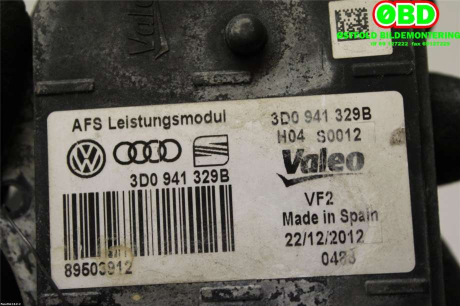 Styreenhet xenon/ballast til VW Passat 2011-2015 (B7) (B7) (VOLKSWAGEN|3D0 941 329 A|3D0 941 329 D|3D0941329B)