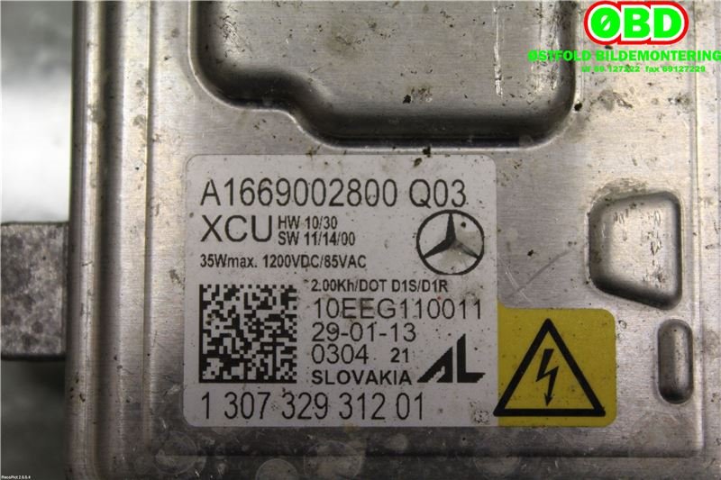 Styreenhet xenon/ballast til Mercedes A-Klasse 2012-2018 (W176) (W176) (MERCEDES|A 166 900 28 00||1669002800)