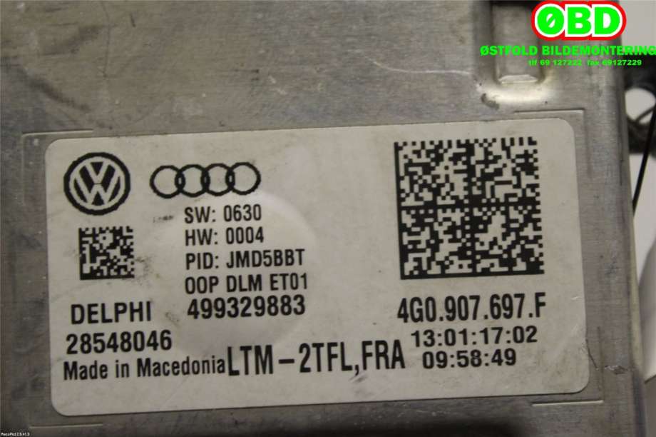 Styreenhet xenon/ballast til VW Passat 2015-2019 (Fase 1) (B8) (B8) (VOLKSWAGEN|4G0 907 697 F||4G0907697F)