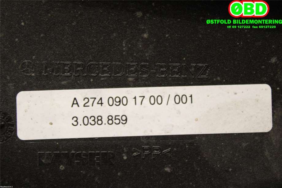 Diverse deler til Mercedes E-Klasse 2016-2023 (W213) (W213) (MERCEDES|A 274 090 17 00|A 274 090 18 00|2740901700)