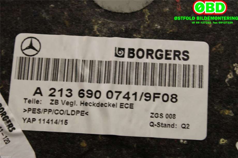 Diverse deler til Mercedes E-Klasse 2016-2023 (W213) (W213) (MERCEDES|A 213 690 07 41||2136900741)