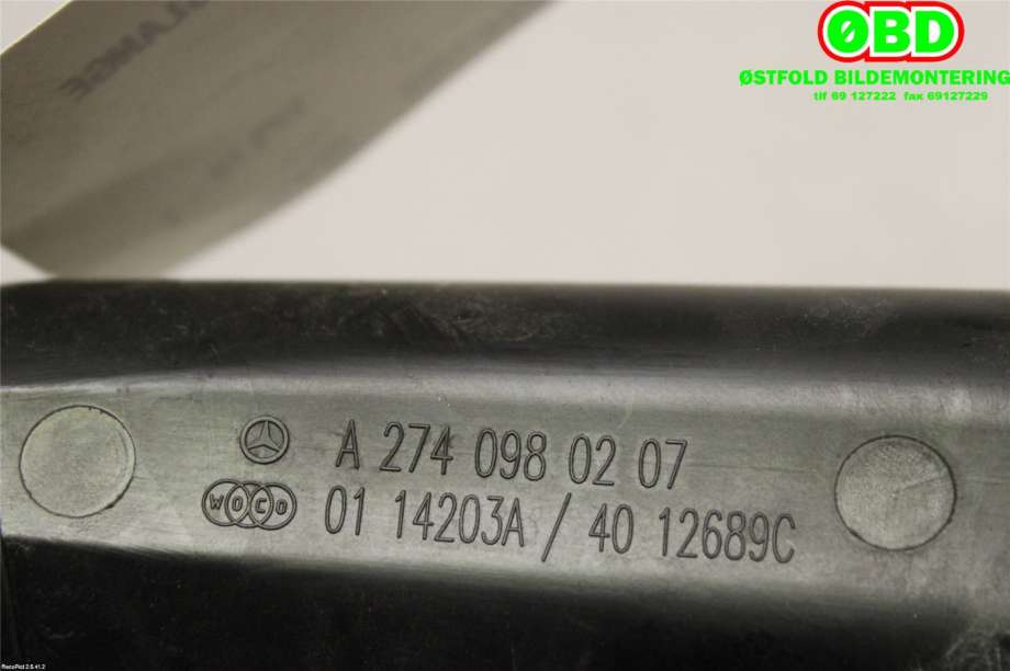 Turbo rør til Mercedes E-Klasse 2016-2023 (W213) (W213) (MERCEDES|A 274 098 02 07||2740980207)