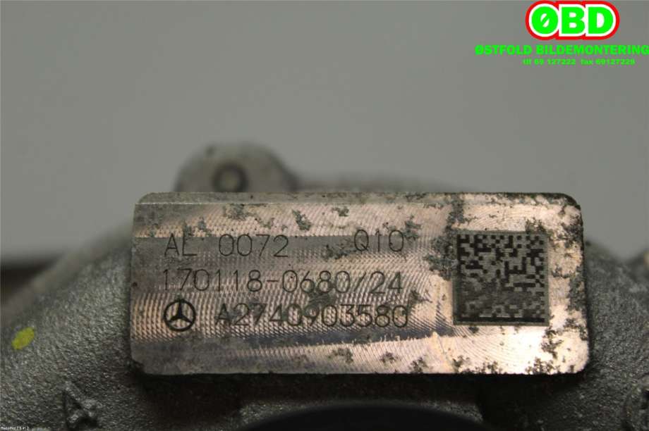 Turbo til Mercedes E-Klasse 2016-2023 (W213) (W213) (MERCEDES|A 274 090 35 80||2740903580)
