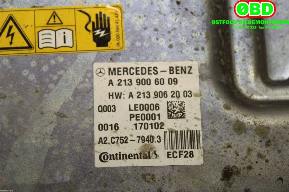 Diverse deler til Mercedes E-Klasse 2016-2023 (W213) (W213) (MERCEDES|A 213 900 60 09|A 213 900 09 14|2139006009)