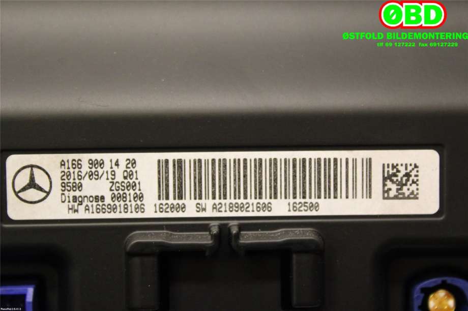 Instrument kjørecomputer til Mercedes GLA 2014-2020 (X156) (X156) (MERCEDES|A 166 900 44 21|A 166 900 82 22|1669001420)