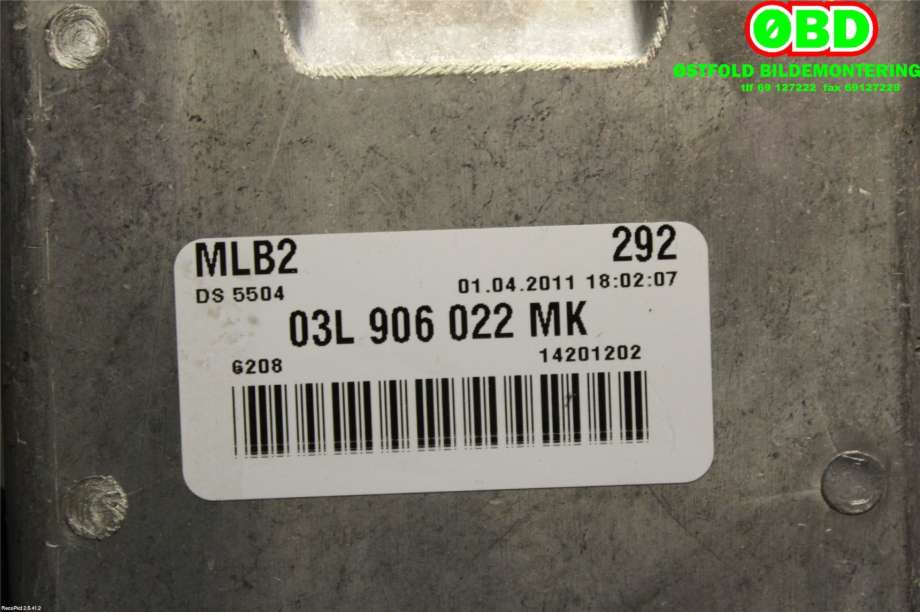 Styreenhet motor til Audi A5 2007-2016 (Type I)  (AUDI|03L 906 022 MK||03L906022MK)