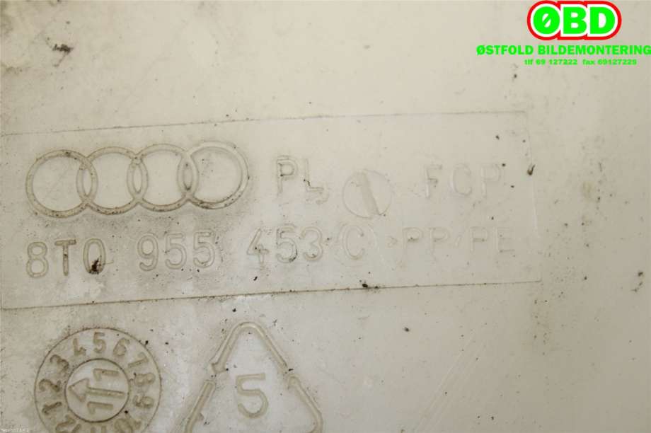 Spylertank til Audi A5 2007-2016 (Type I)  (AUDI|8T0 955 453 C||8T0955453C)