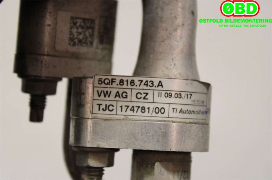 Aircondition rør til VW Tiguan 2016-2020 (Type II, Fase 1)  (VOLKSWAGEN|5QF 816 743 A||5QF816743A)