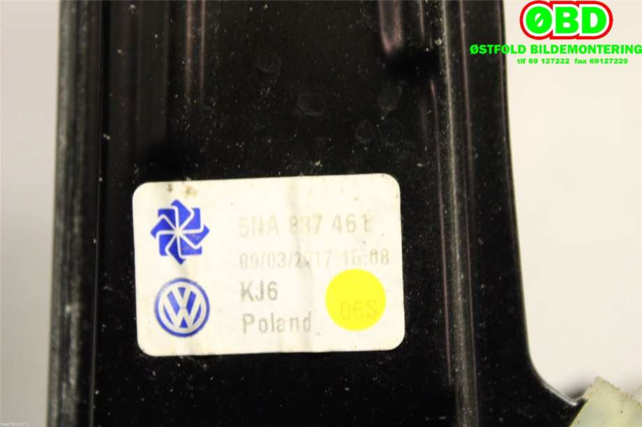 Ruteheis til VW Tiguan 2016-2020 (Type II, Fase 1)  (VOLKSWAGEN|5NA 837 461 A||5NA837461)