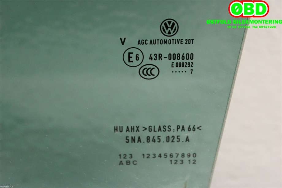 Siderute venstre bak til VW Tiguan 2016-2020 (Type II, Fase 1) (VOLKSWAGEN|5NA 845 025 A||5NA845025A)
