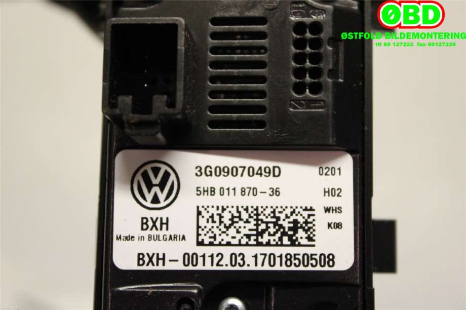 Varmeapparat betjening til VW Tiguan 2016-2020 (Type II, Fase 1)  (VOLKSWAGEN|3G0 907 049 D||3G0907049D)