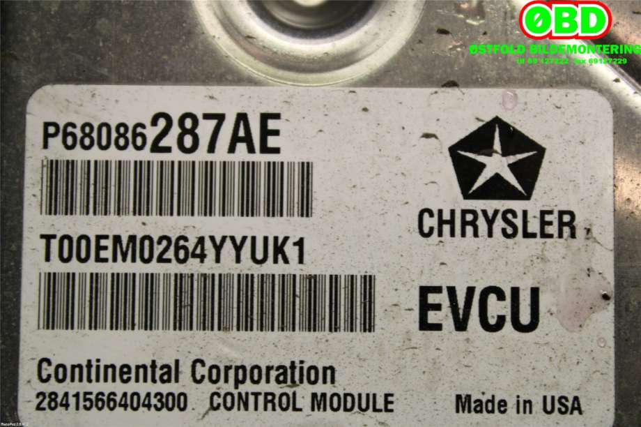 Styreenhet diverse til Fiat 500 2008-2020  (FIAT||68086287AE)