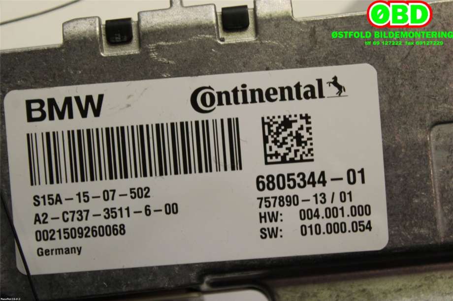 Sensor radar til BMW 7-Serie 2015-->> (G11/G12) (G11/G12) (BMW|66516805344||6805344)