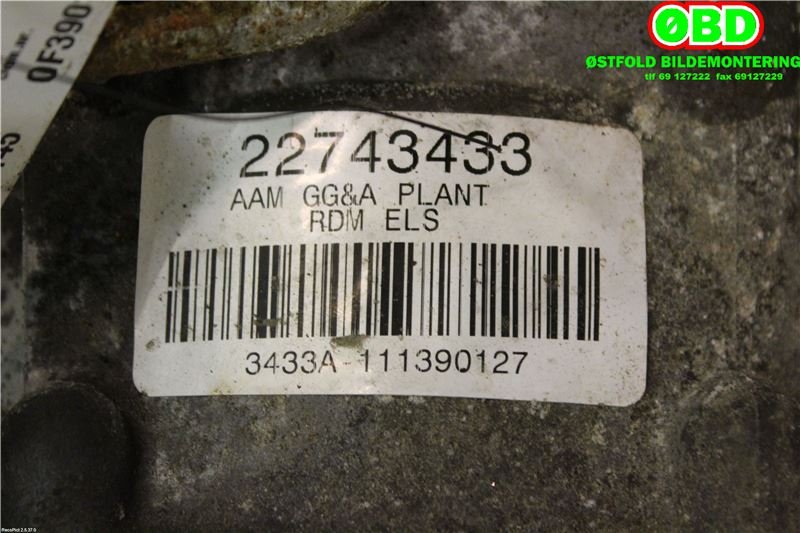 Kardang klokke bak til Opel Insignia A 2009-2014  (OPEL|23221172|4 04 082|22743433)