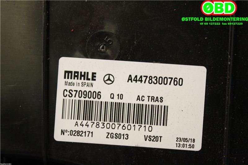 Varmeapparat til Mercedes Vito 2014-->> (W447) (W447) (MERCEDES|A 447 830 07 60||4478300760)