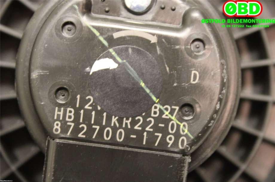 Varmeapparat motor til Mazda CX-3 2015-2022  (MAZDA|DD2F61B10|8727001790|)