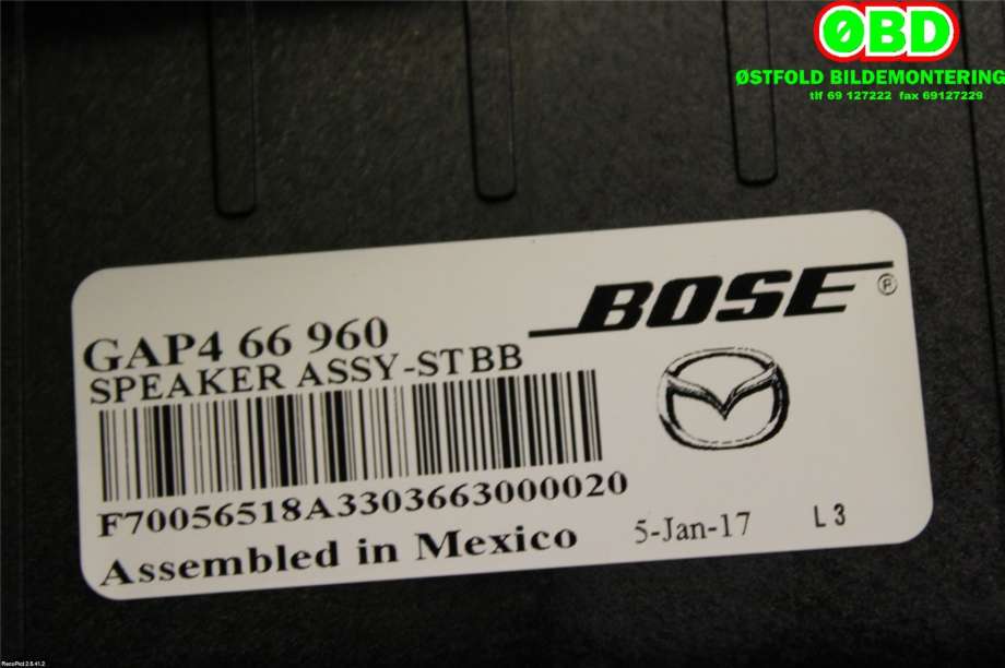 Bilstereo diverse til Mazda CX-3 2015-2022  (MAZDA|GAP466960|)