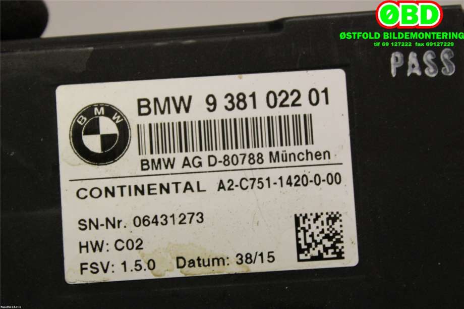 Styreenhet diverse til BMW 7-Serie 2015-->> (G11/G12) (G11/G12) (BMW|61356993154||9381022)