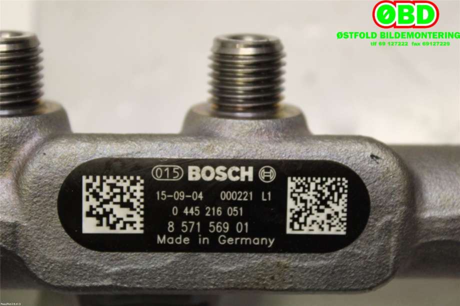Dyseskinne (fuelrail) til BMW 7-Serie 2015-->> (G11/G12) (G11/G12) (BMW|13538571569|0445216051|8571569)
