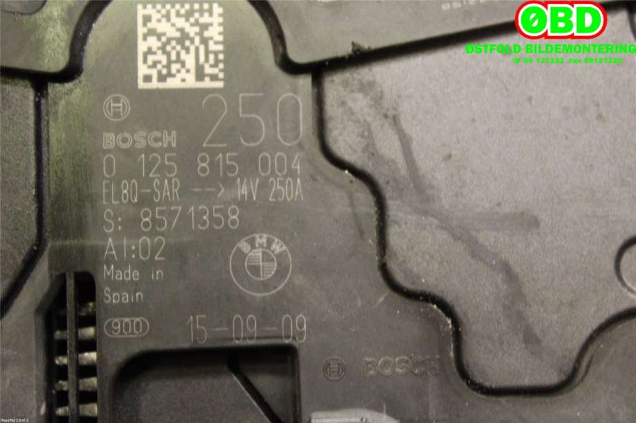 Dynamo til BMW 7-Serie 2015-->> (G11/G12) (G11/G12) (BMW|12 31 8 571 358||8571358)