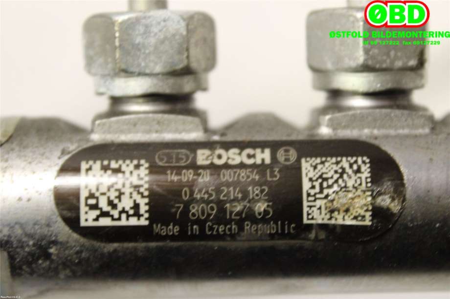 Dyseskinne (fuelrail) til BMW 3-Serie 2012-2018 (F30/F31/F34) (F30/F31/F34) (13 53 7 809 127|0445214182|7809127)