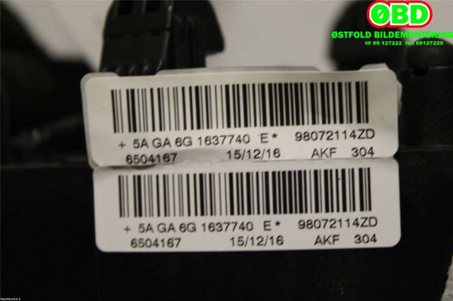 Airbag rattpute til Peugeot 2008 2013-2019 (Type I)  (PEUGEOT|98072114ZD|)