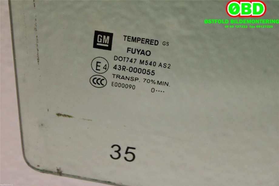 Siderute høyre bak til Opel Insignia A 2009-2014  (OPEL|13311985|51 61 512|)