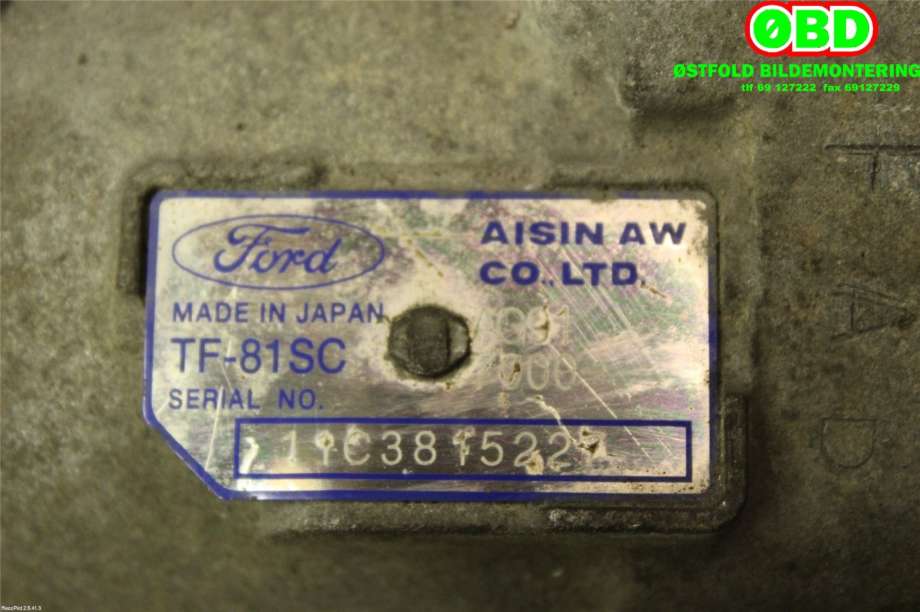 Girkasse automat til Ford Mondeo 2007-2010 (Type IV, Fase 1) (|RMAG917000AC|AG917000AA)