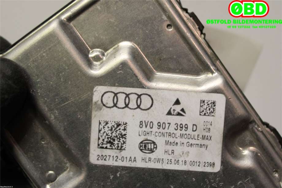 Styreenhet xenon/ballast til VW e-Golf 2017-2020 (Fase 2)  (VOLKSWAGEN|8V0 907 399 D||8V0907399D)