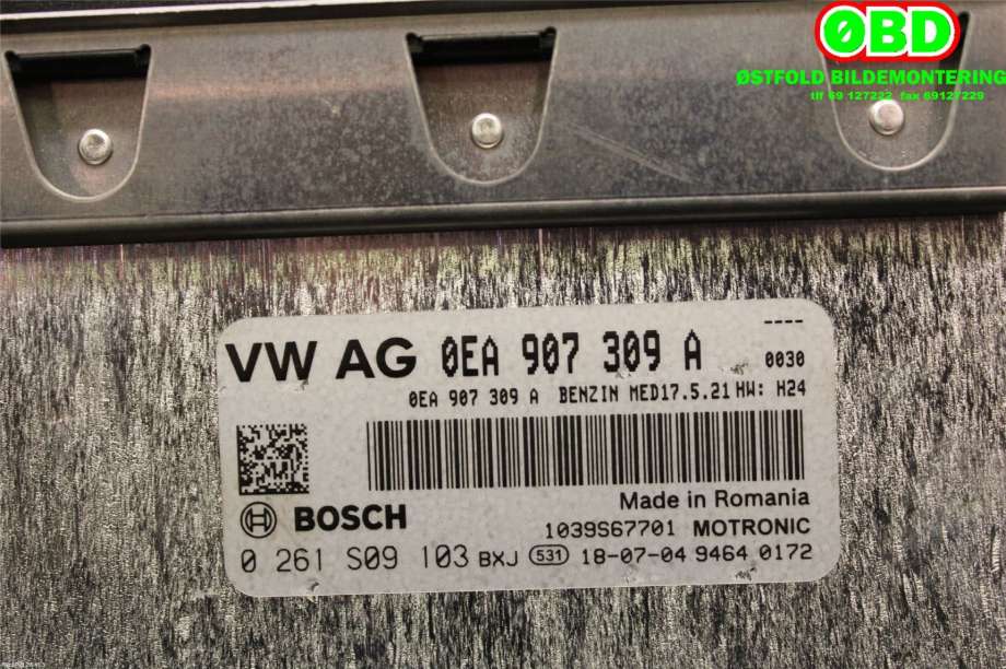 Styreenhet diverse til VW e-Golf 2017-2020 (Fase 2)  (VOLKSWAGEN|0EA 906 016 Q|0261S09103|0EA907309A)