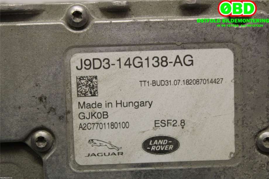 Inverter elbil til Jaguar I-PACE 2018-->>  (JAGUAR|T4K5589||J9D314G138AG)