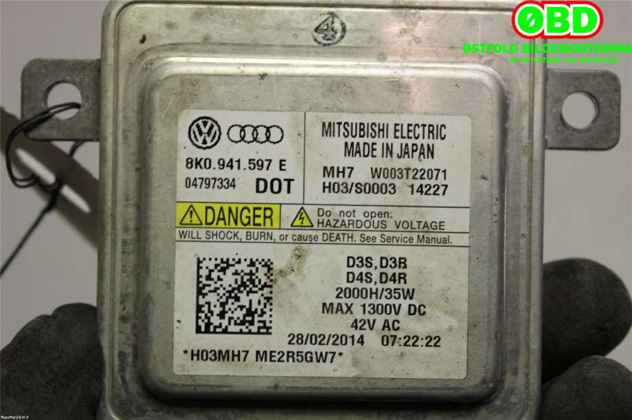 Styreenhet xenon/ballast til VW Golf VII 2012-2017 (Fase 1)  (VOLKSWAGEN|8K0 941 597 E|W003T22071|8K0941597E)