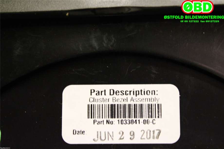 Dashbord diverse til Tesla Model X 2016-->>  (TESLA|103304100C|)