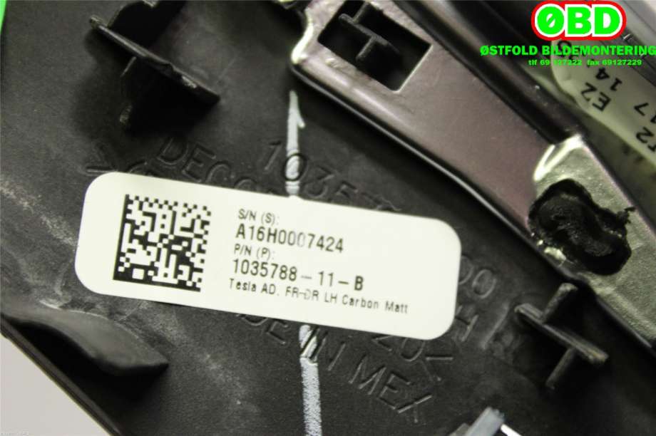 Diverse deler til Tesla Model X 2016-->>  (TESLA|103578811B|)