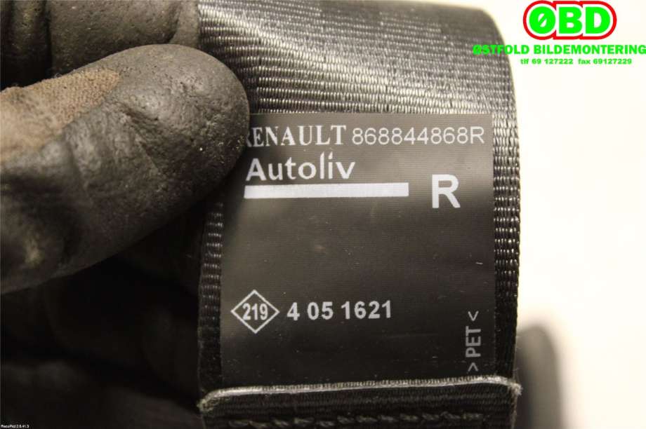 Airbag beltestrammer til Renault Captur 2013-2020 (Type I)  (RENAULT||868844868R)
